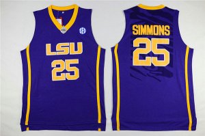 Maillot De Basket NCAA University of Louisiana Ben Simmons 25 Violet